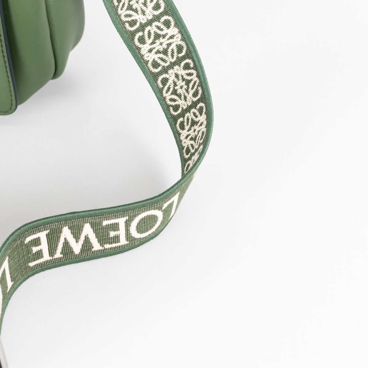 Loewe Green Leather Xs Military Messenger Bag