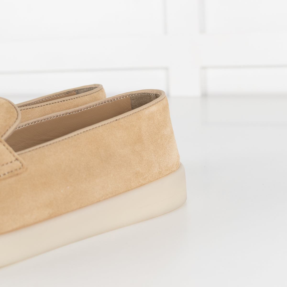 Prada Beige Suede St Tropez Loafers