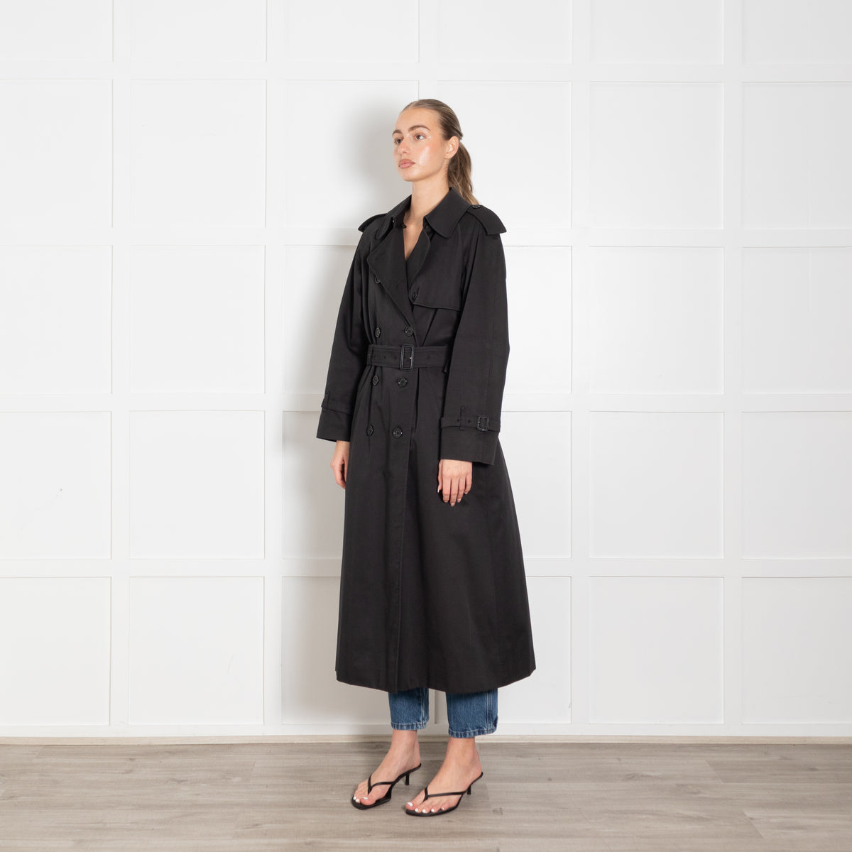 Burberry Black Trench With Fleece Lining Coat