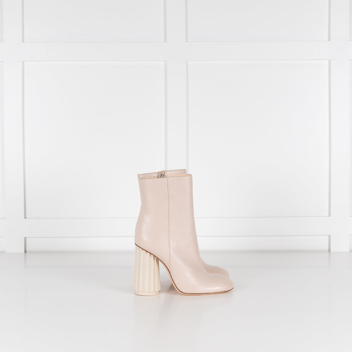 AGL Off White Ankle Boot With High  Heel