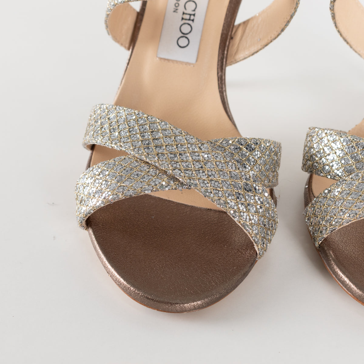 Jimmy Choo Champagne Glitter Lottie Shoes