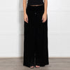 Balmain Black Velvet Wide Leg Trousers