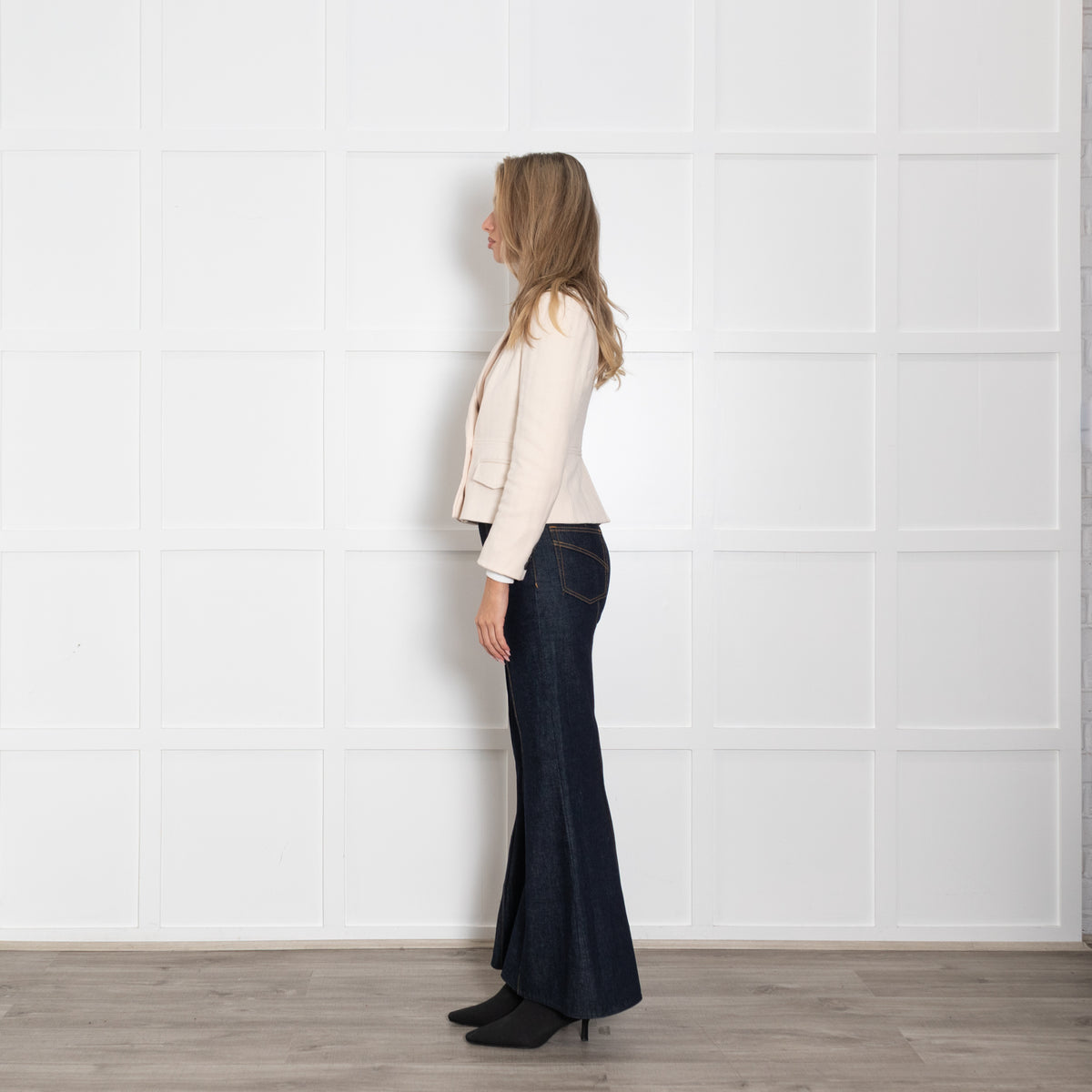 Me + Em Cream Jacket With Peplum