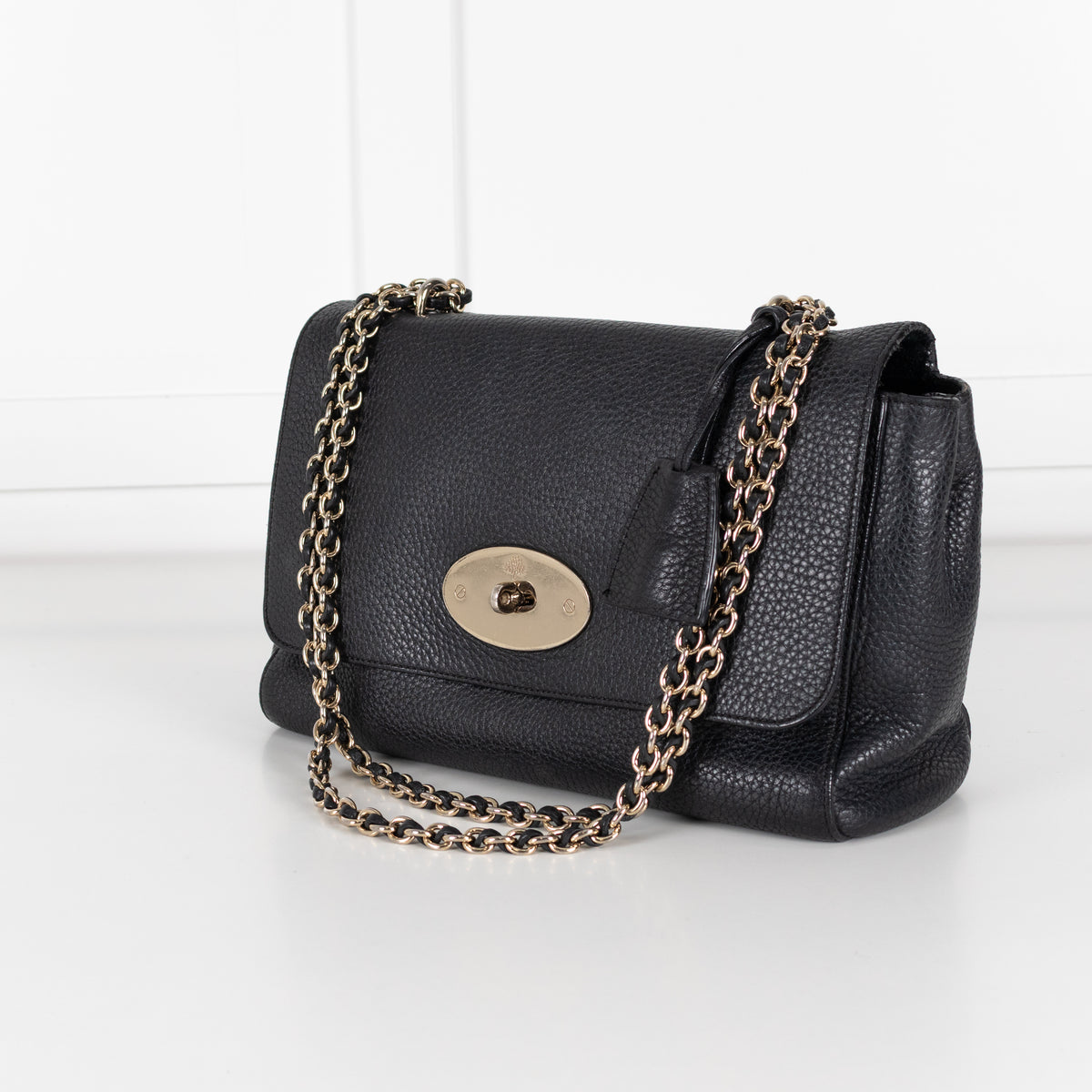 Mulberry Black Pebbled Leather Lily Bag