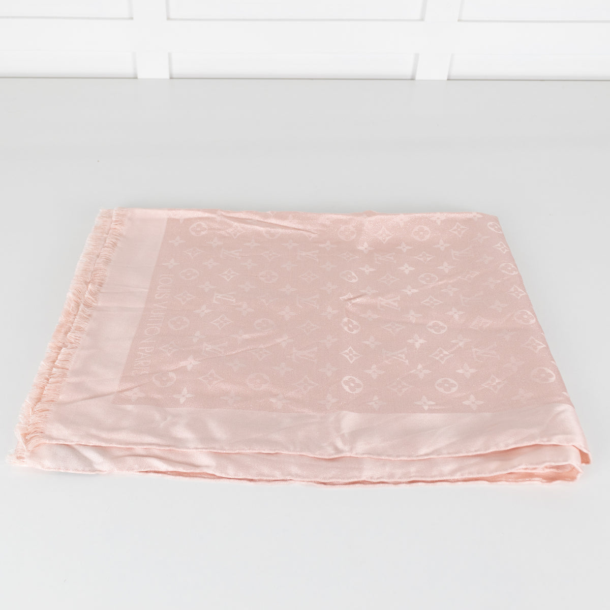 Louis Vuitton Baby Pink Monogram Scarf