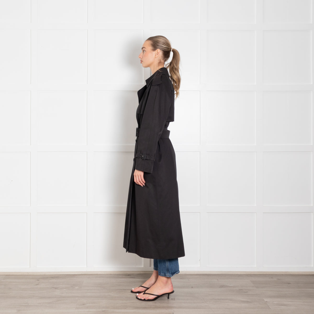 Burberry Black Trench With Fleece Lining Coat