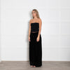 Balmain Black Velvet Wide Leg Trousers