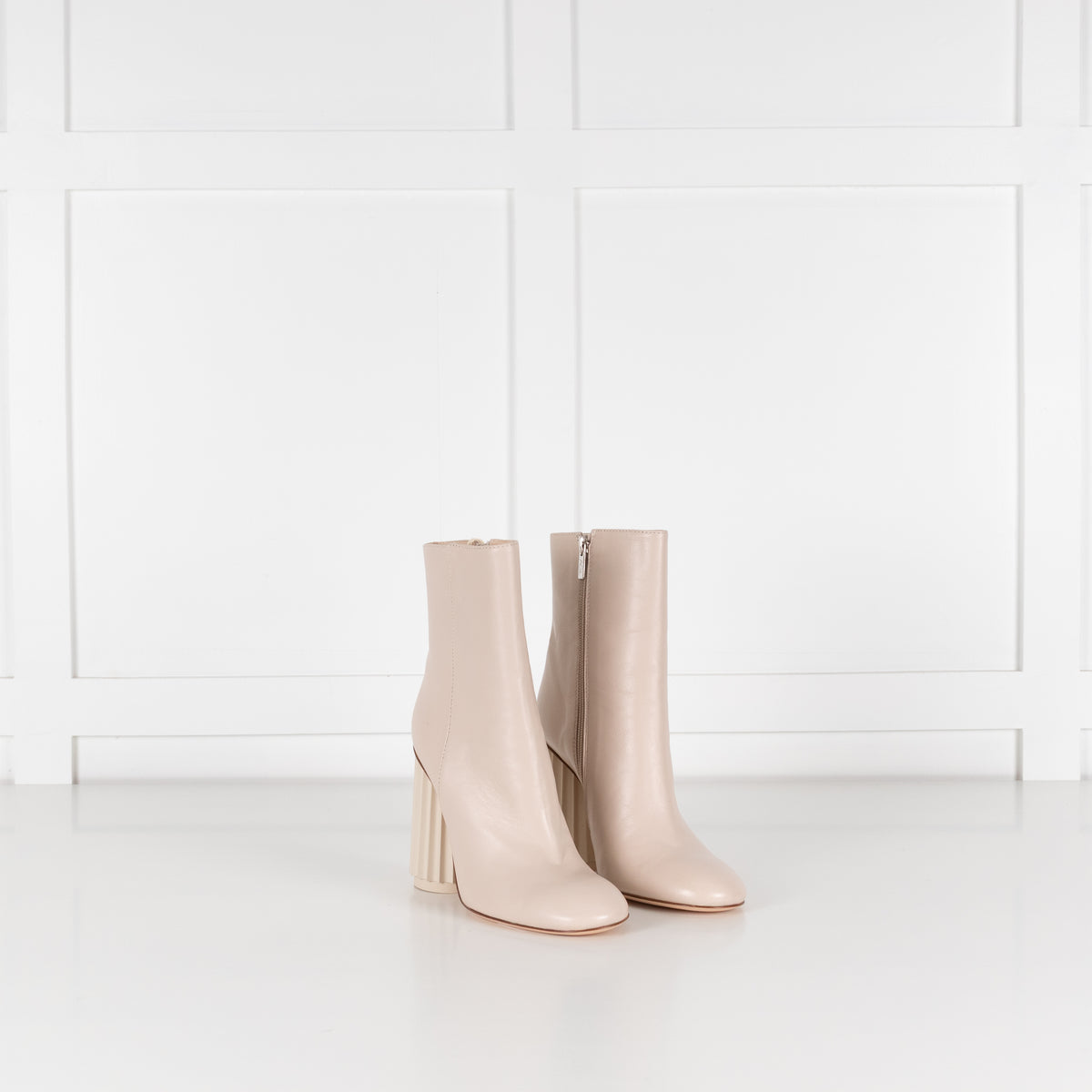 AGL Off White Ankle Boot With High  Heel