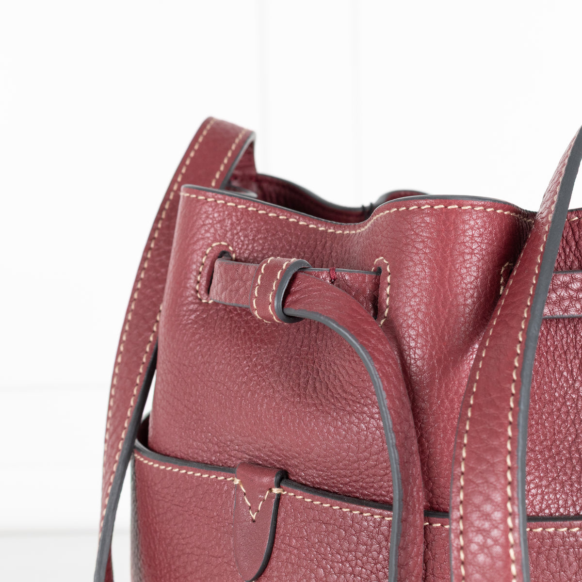 Anya Hindmarch Burgundy Return To Nature Small Bucket Bag