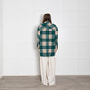 Isabel Marant Etoile Harvell Green And Cream Check Shacket