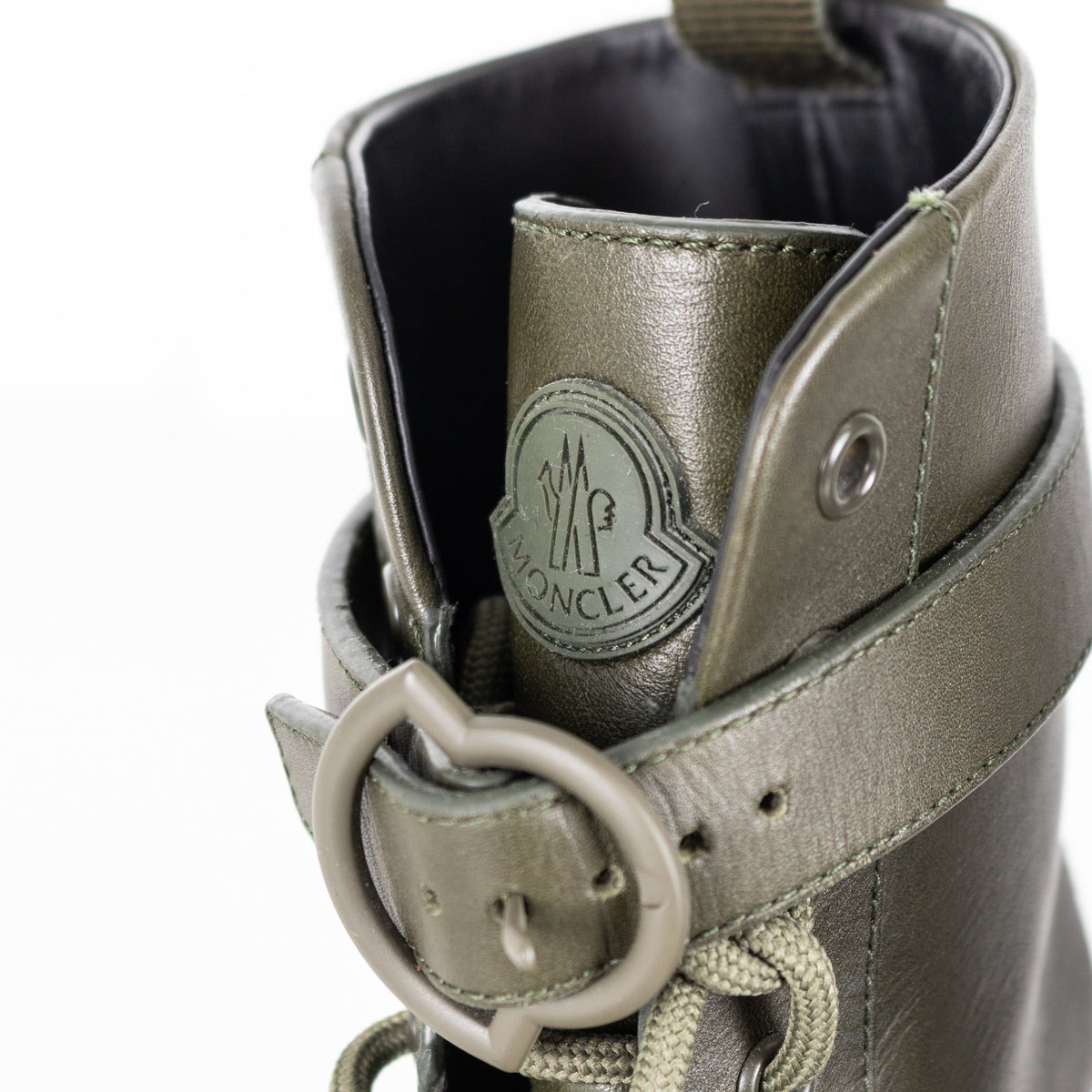 Moncler Carinne Green Hiker Boots