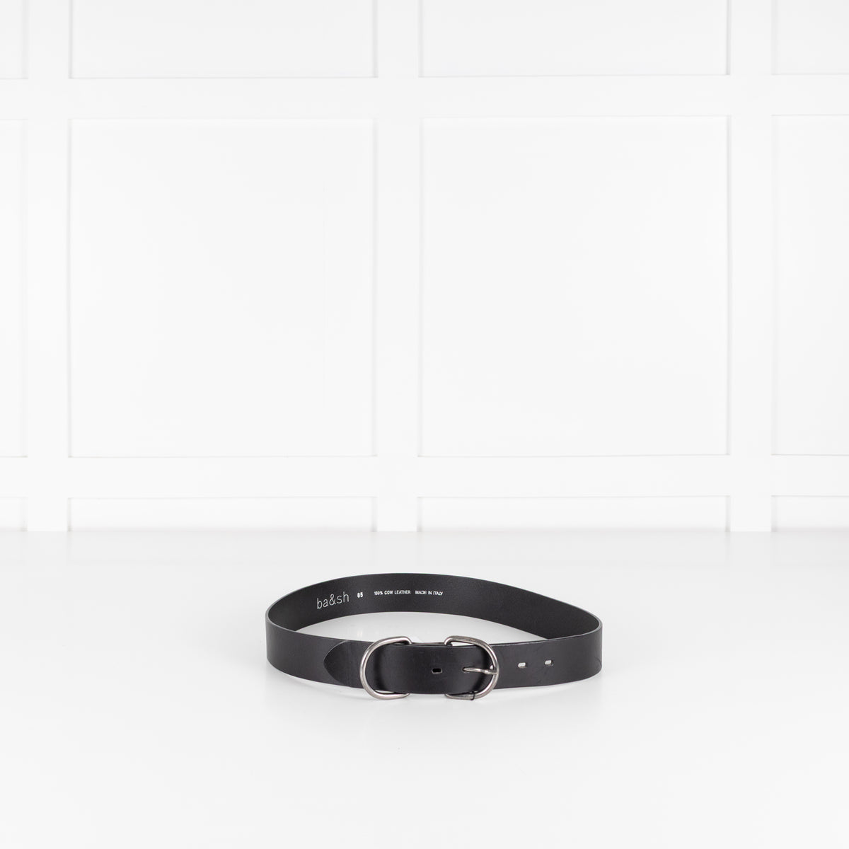 BA&SH Black Double D Ring Belt