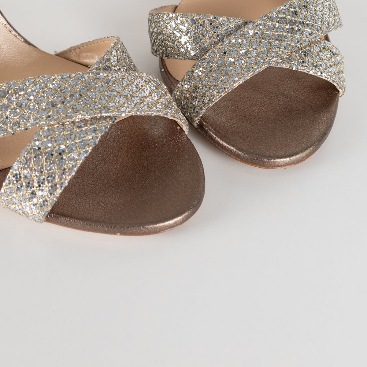 Jimmy Choo Champagne Glitter Lottie Shoes