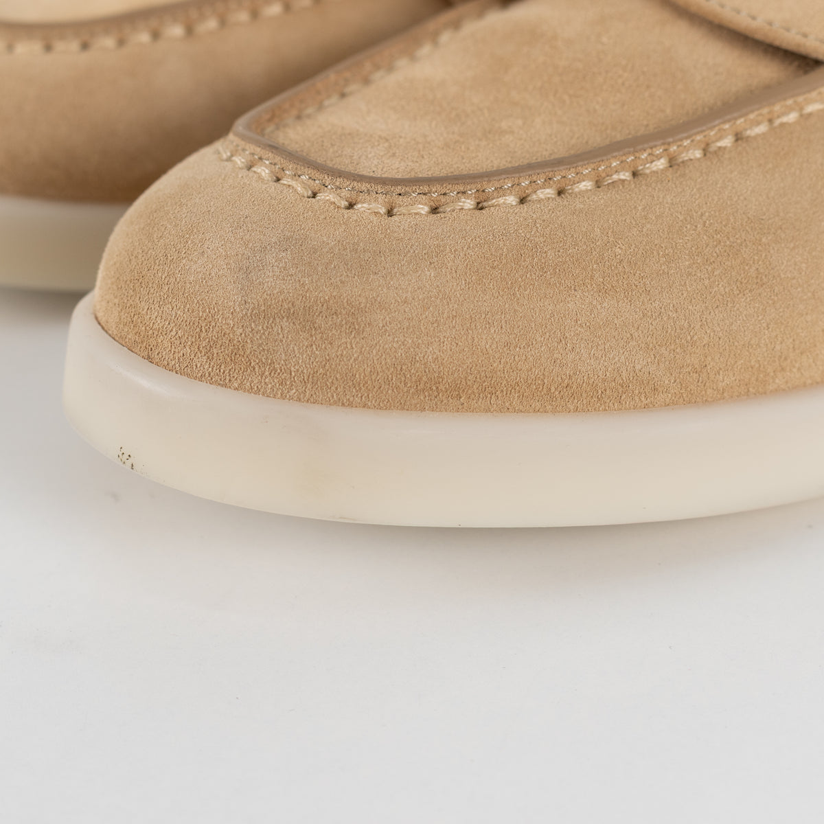 Prada Beige Suede St Tropez Loafers