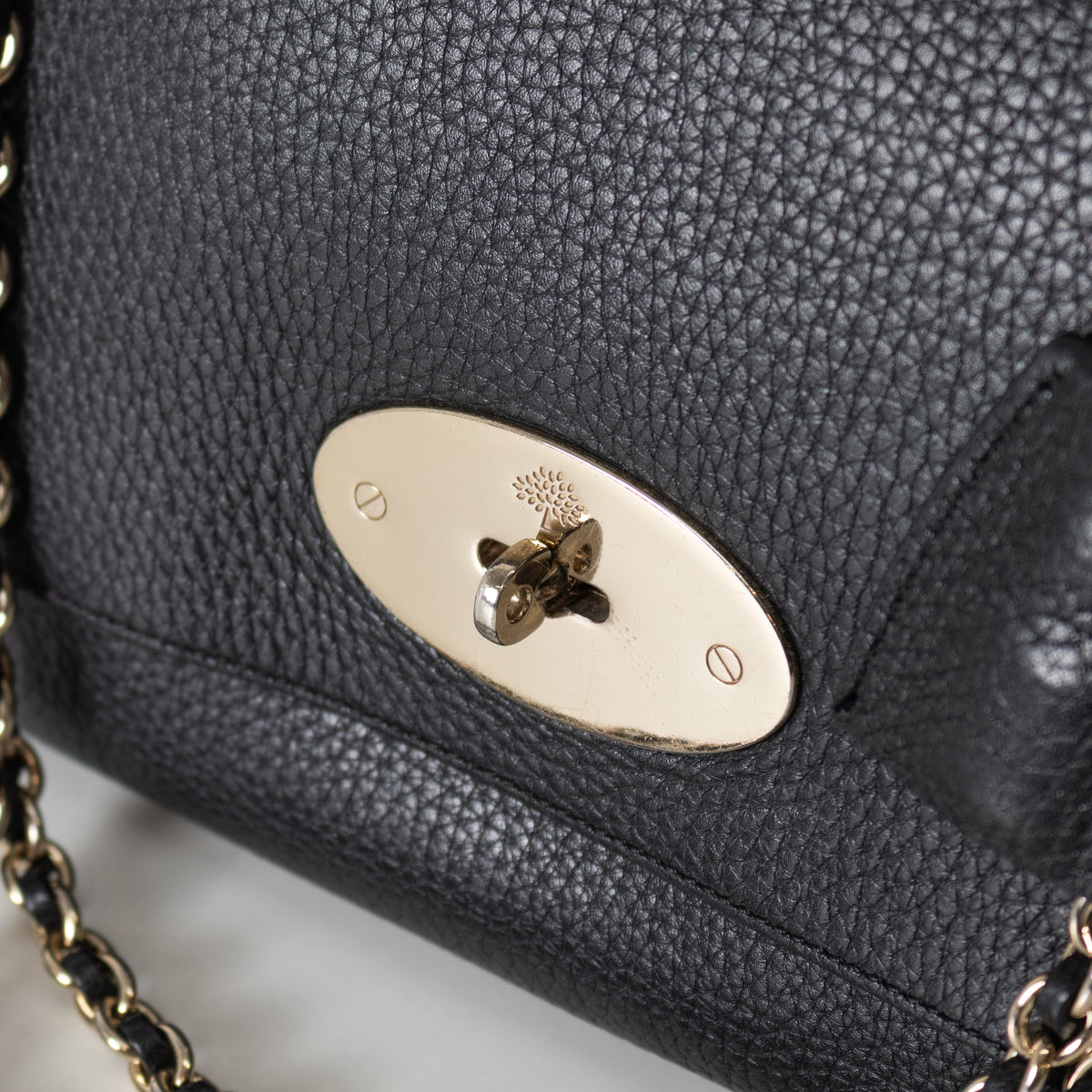 Mulberry Black Pebbled Leather Lily Bag