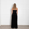 Balmain Black Velvet Wide Leg Trousers
