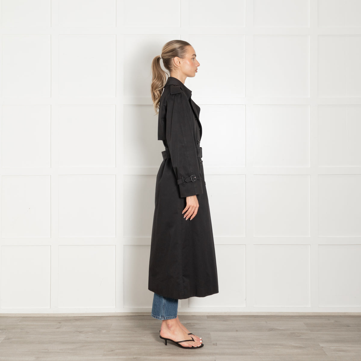 Burberry Black Trench With Fleece Lining Coat