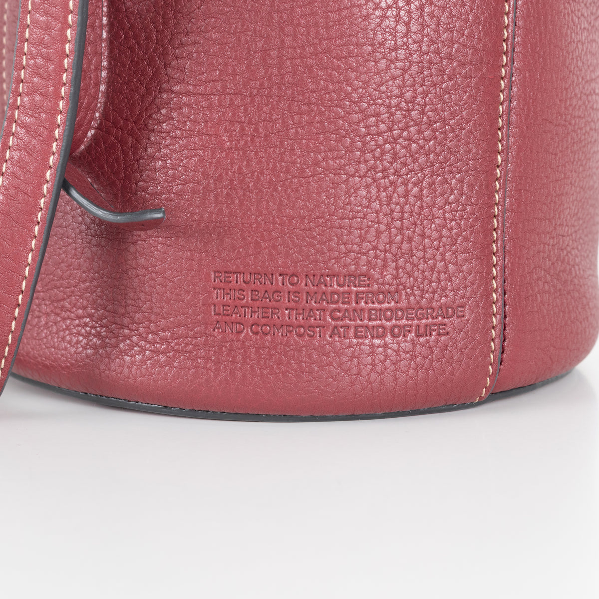 Anya Hindmarch Burgundy Return To Nature Small Bucket Bag