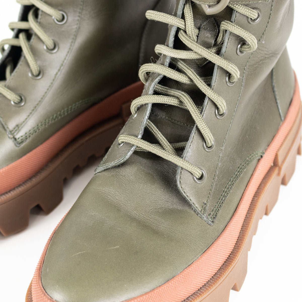 Moncler Carinne Green Hiker Boots