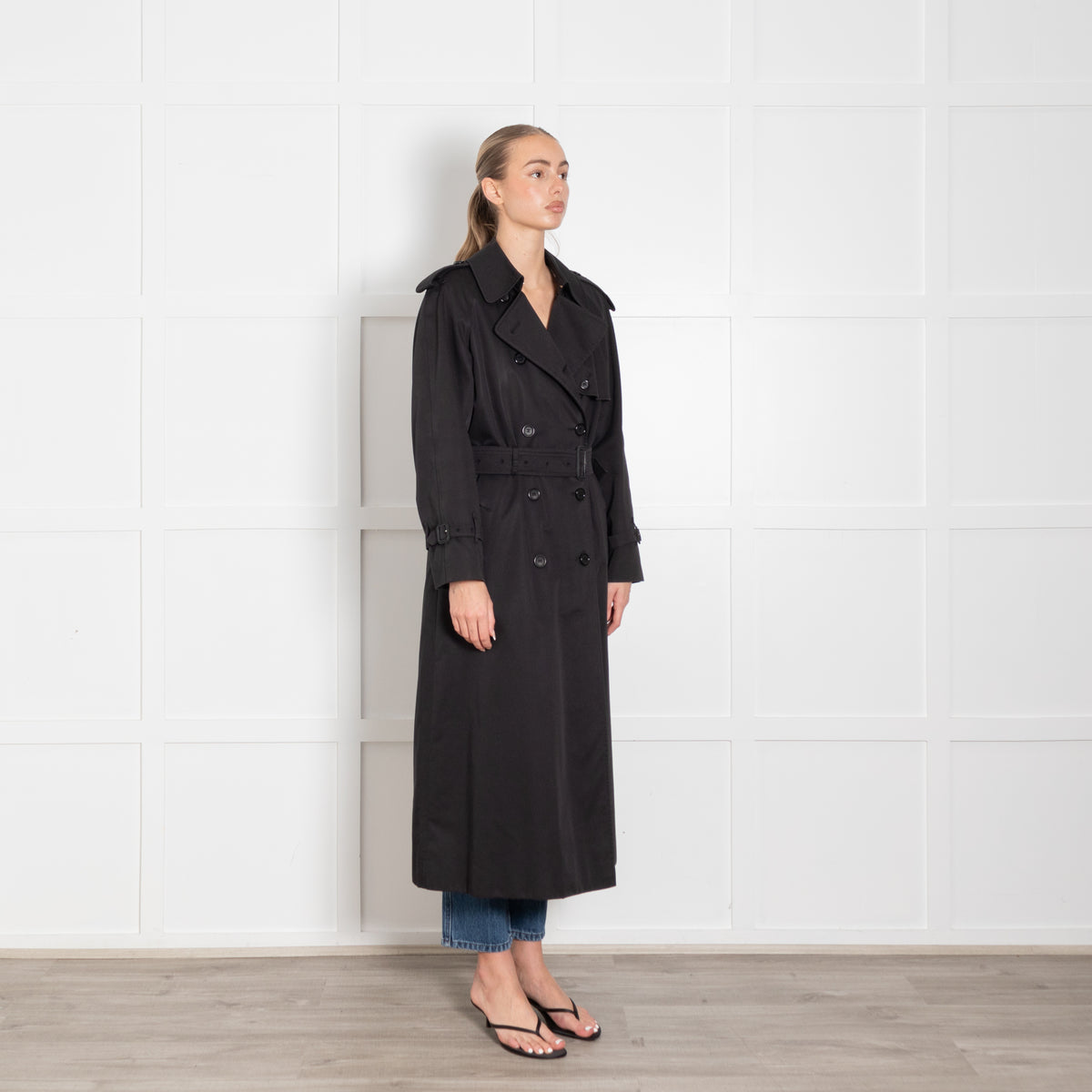 Burberry Black Trench With Fleece Lining Coat