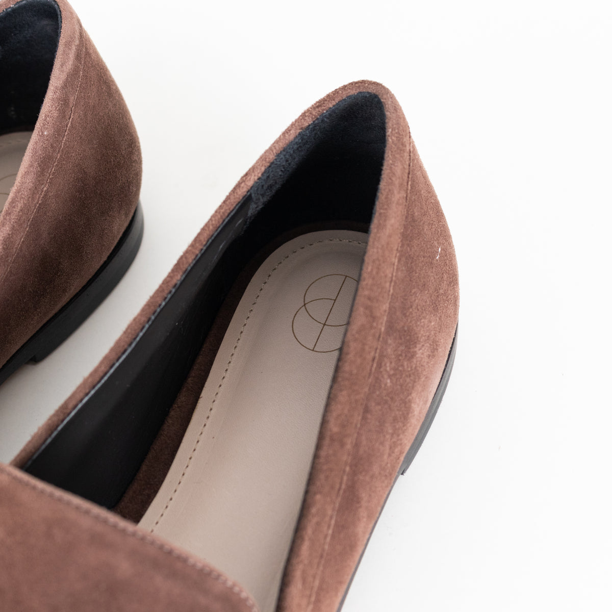 Porte & Paire Kid Suede Supreme Coffee Loafers