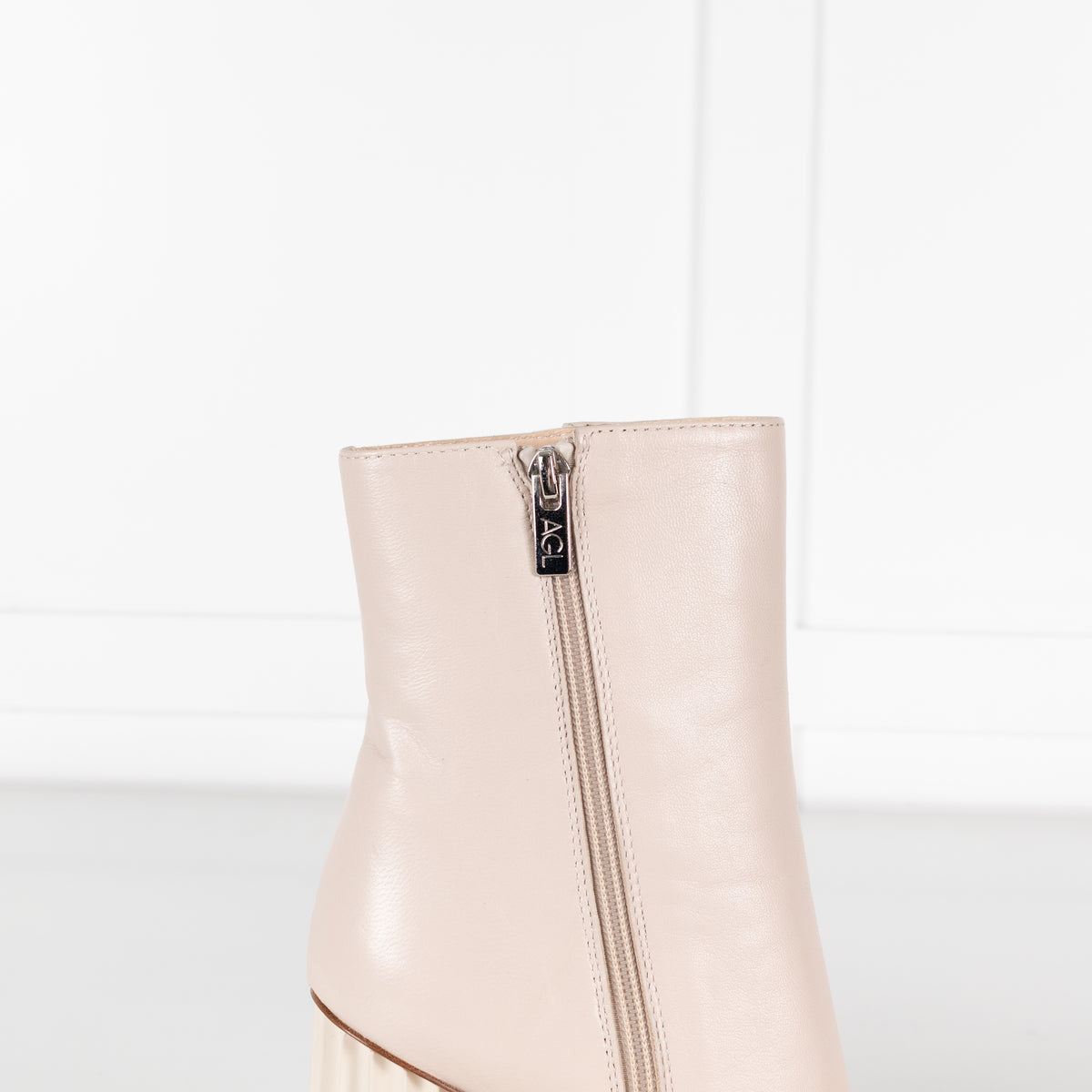 AGL Off White Ankle Boot With High  Heel