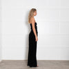 Balmain Black Velvet Wide Leg Trousers