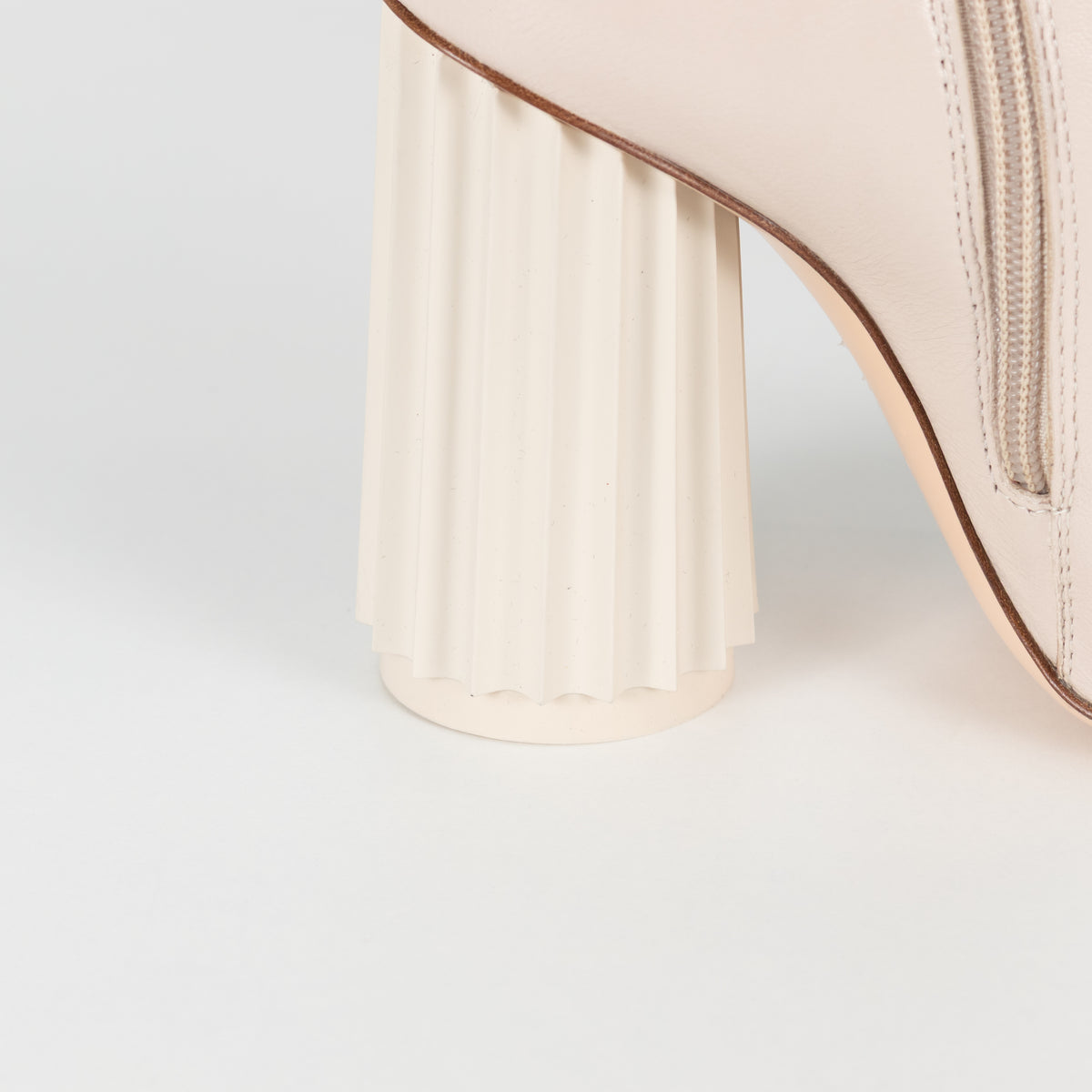 AGL Off White Ankle Boot With High  Heel