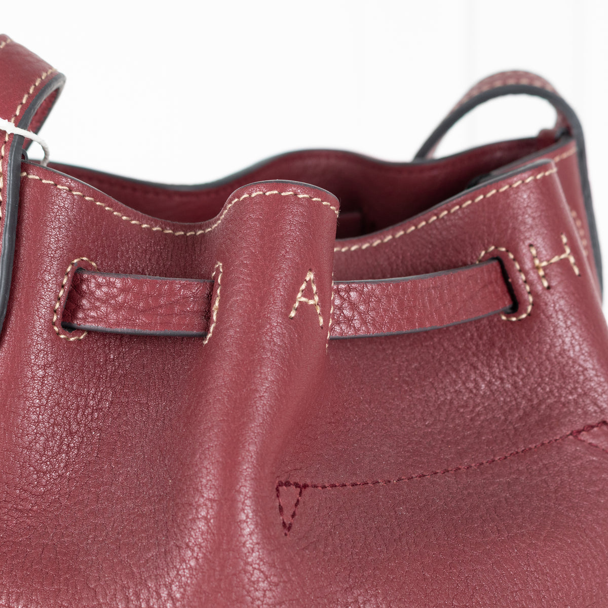 Anya Hindmarch Burgundy Return To Nature Small Bucket Bag