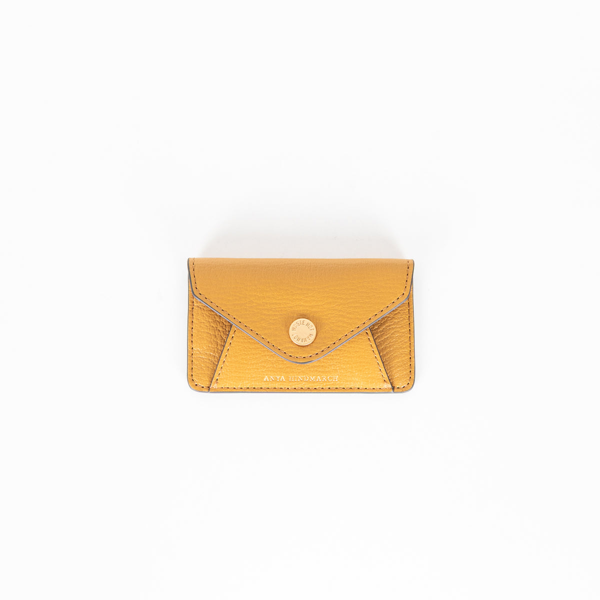 Anya Hindmarch Mustard Card Pouch for Phone