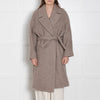 Raey Wool And Mohair Blend Unlined Beige Coat With Belt