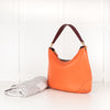 Anya Hindmarch Orange  Shoulder Bag with Burgundy Strap