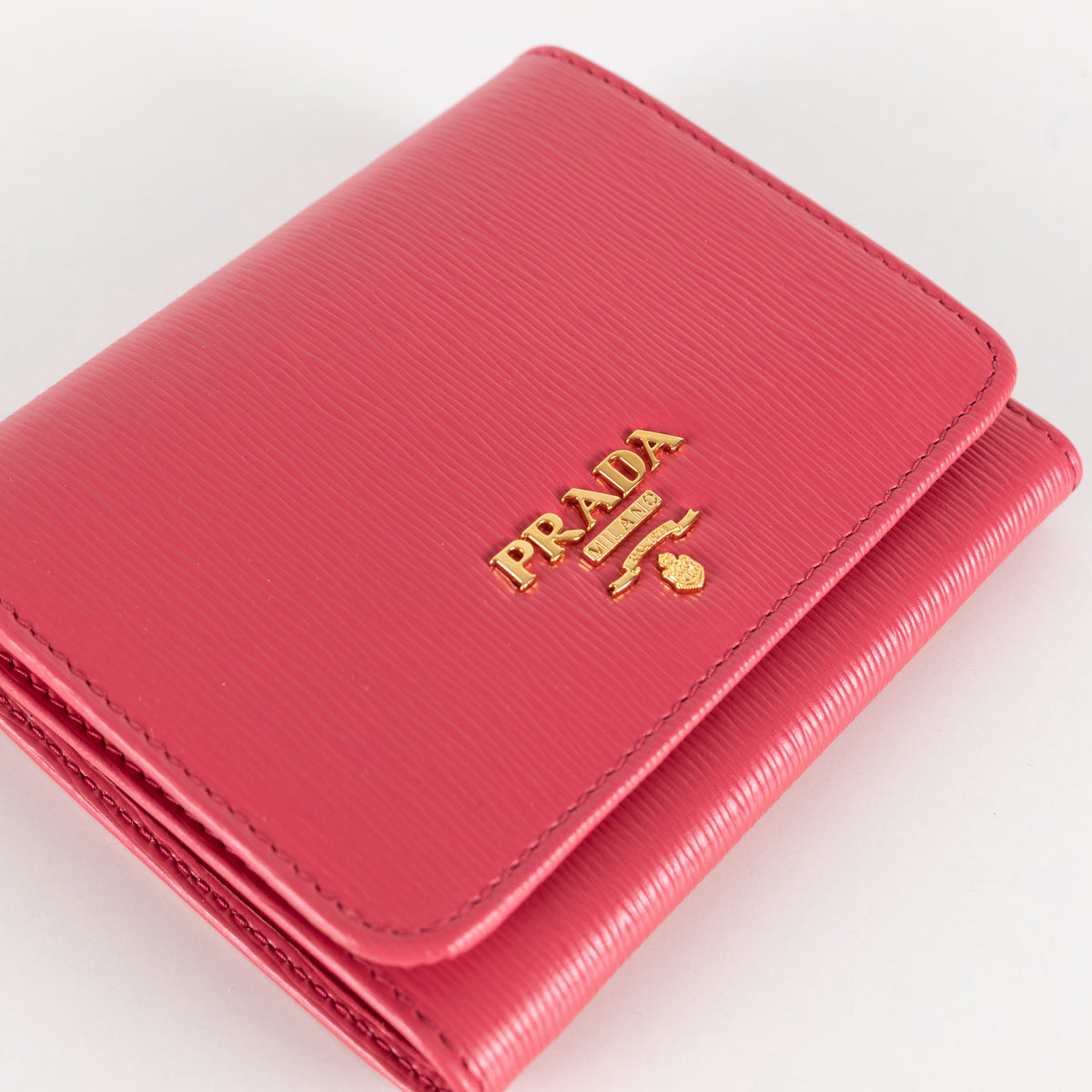 Prada Pink Small Ripple Leather Purse