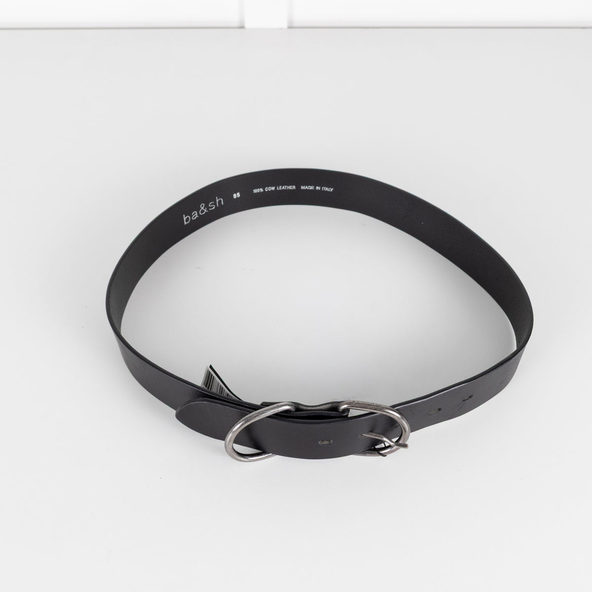 BA&SH Black Double D Ring Belt
