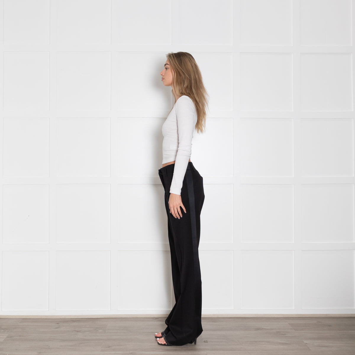 Derek Lam Black Trousers With Satin Side Stripe