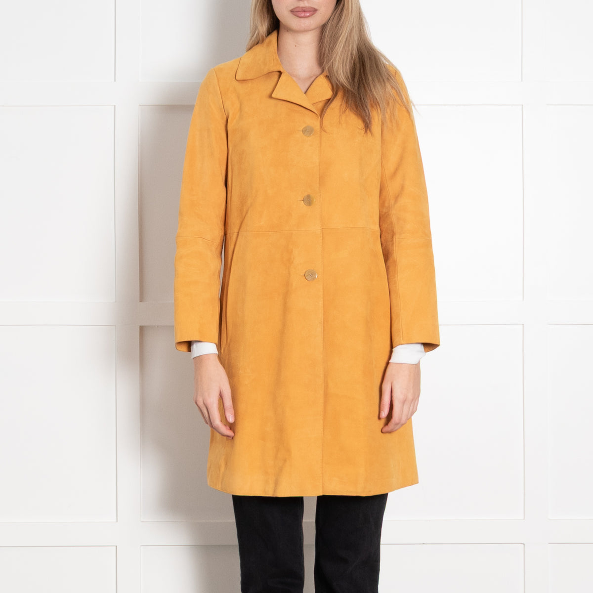 Theory Orange Suede Coat