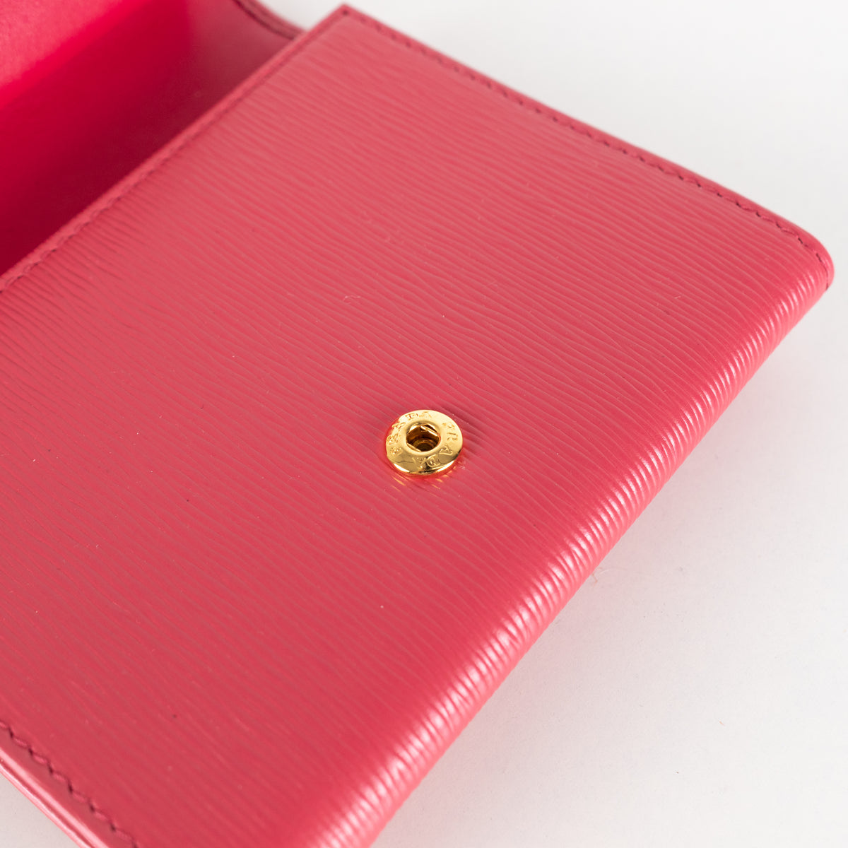 Prada Pink Small Ripple Leather Purse