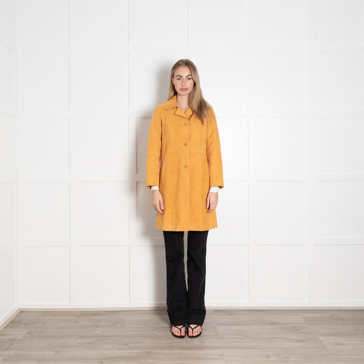 Theory Orange Suede Coat