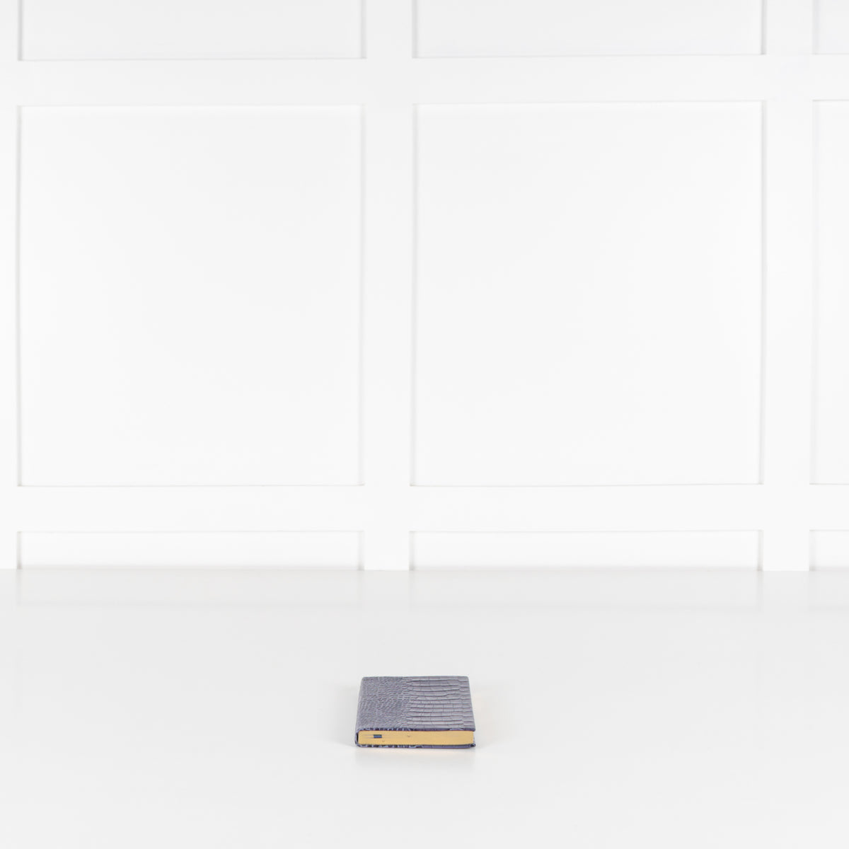 Smythson Blue Panama Leather Notebook With Silk Lining