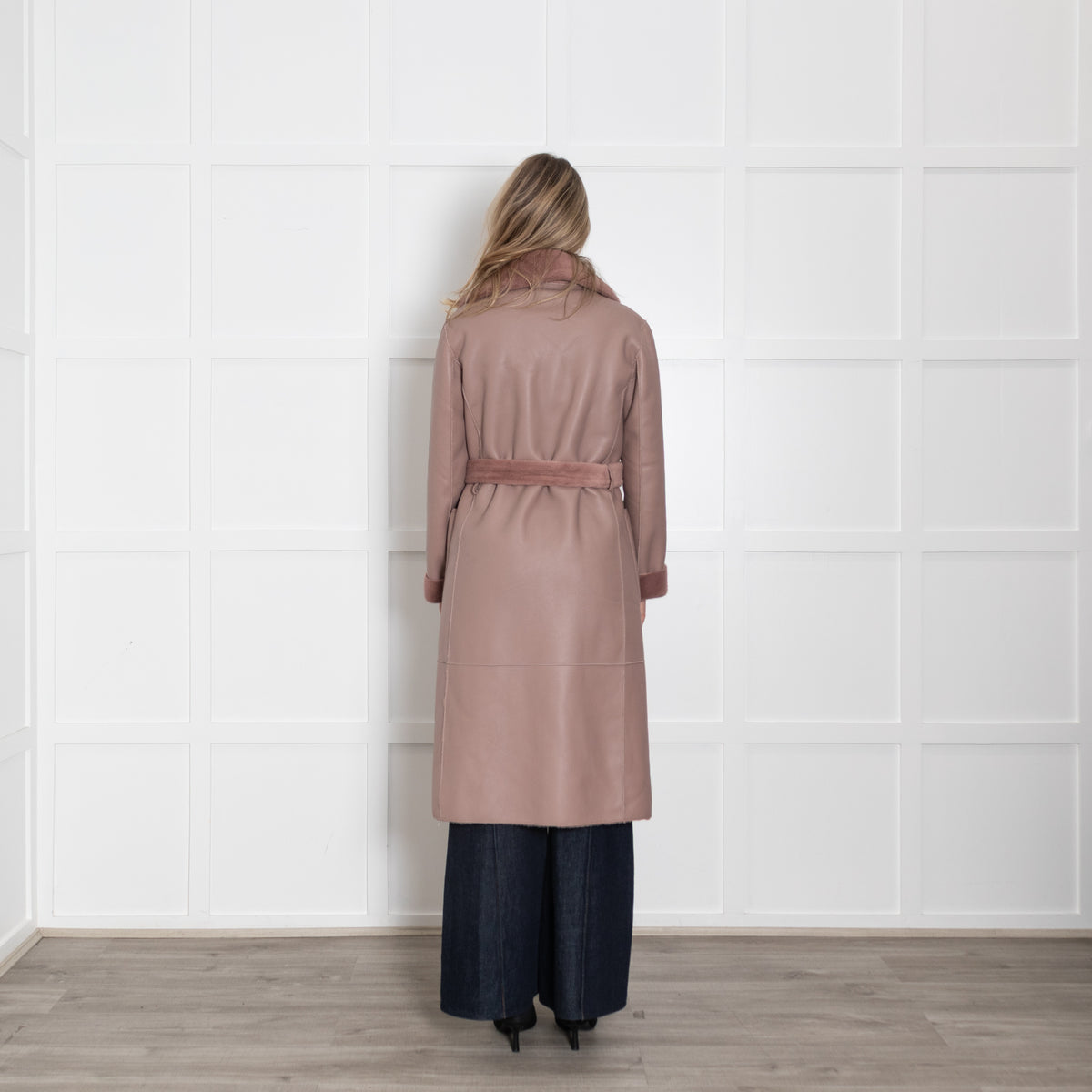 Rino & Pelle Blush Reversible Coat With Belt