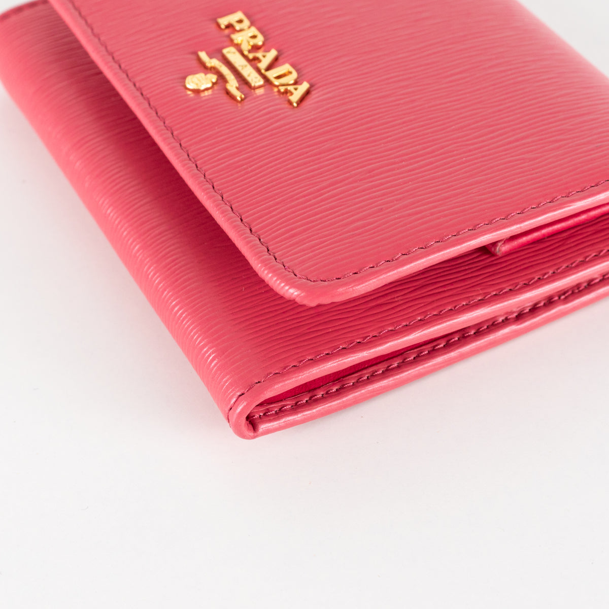 Prada Pink Small Ripple Leather Purse