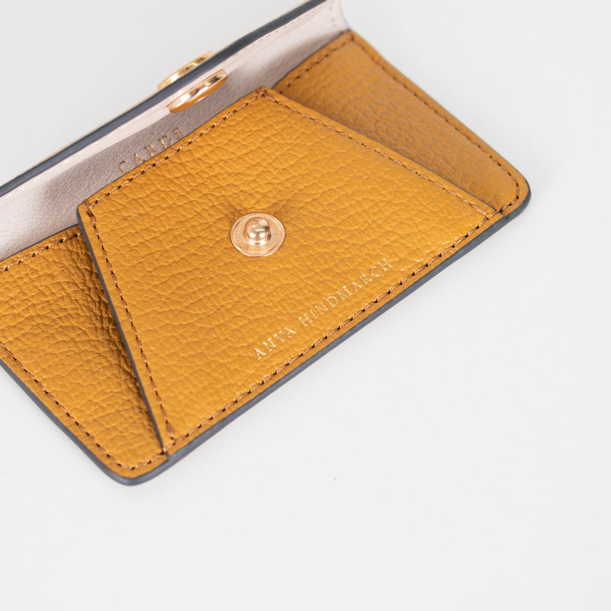 Anya Hindmarch Mustard Card Pouch for Phone