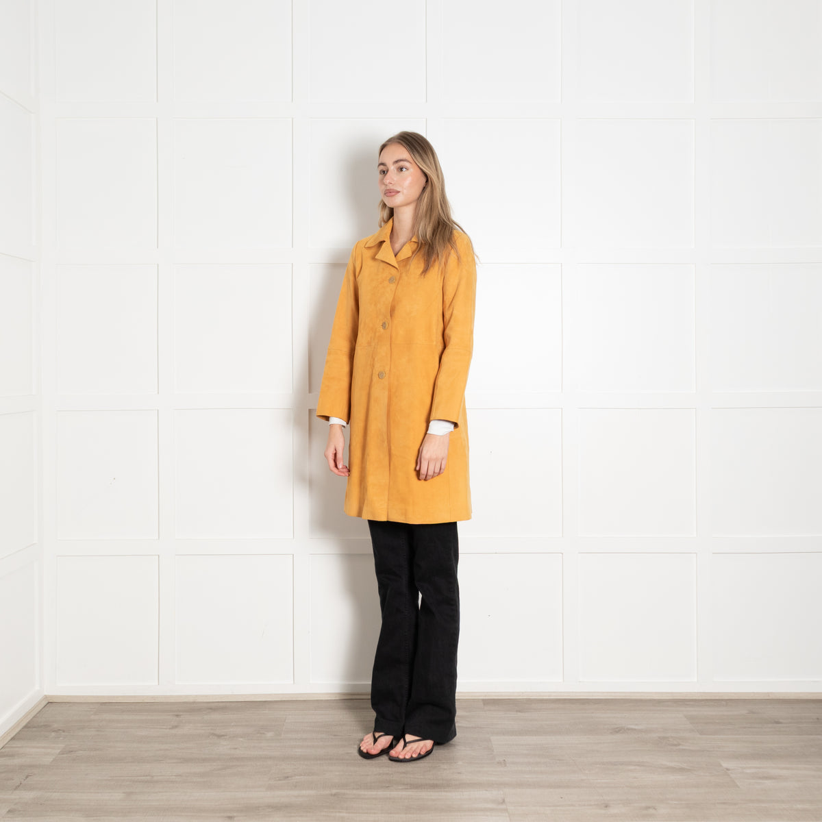 Theory Orange Suede Coat