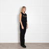 Balmain Black Cotton Logo Sleeveless T-Shirt