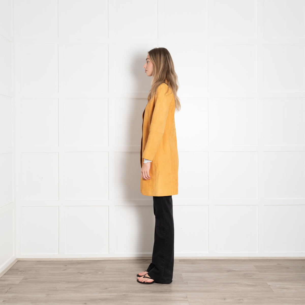 Theory Orange Suede Coat