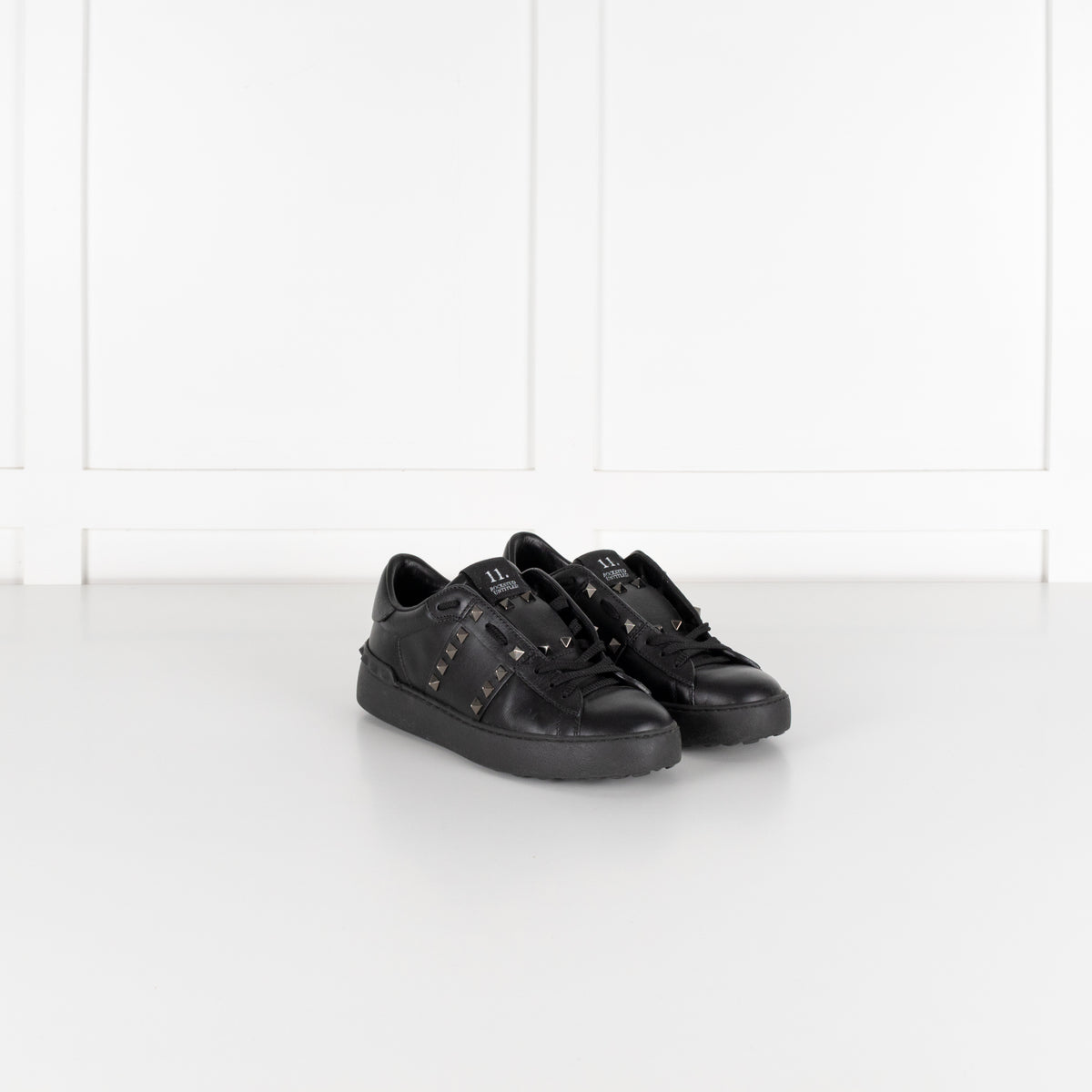 Valentino Garavani Black Rockstud Untitled Sneakers