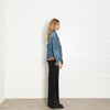 Loewe Blue Detachable Cuffs Asymmetric Oversized Denim Jacket