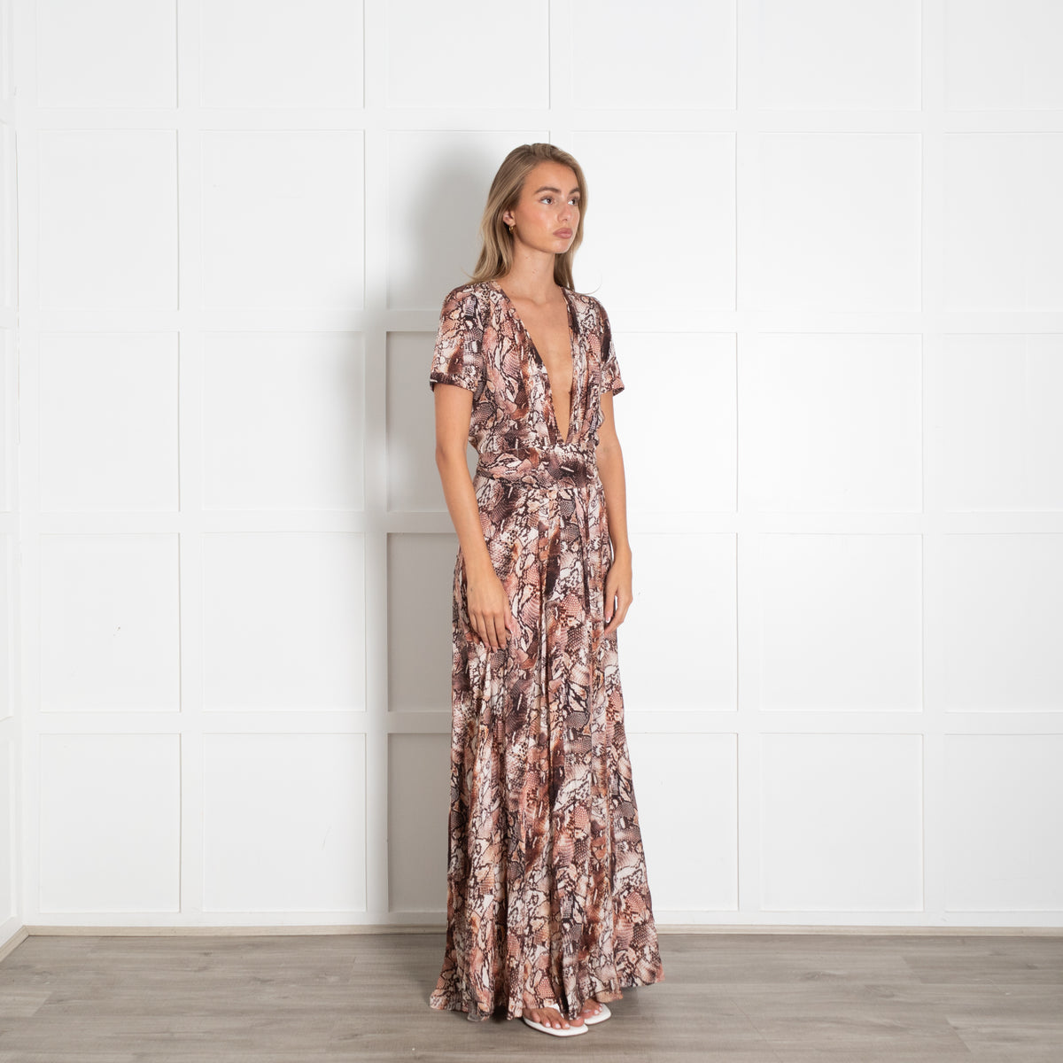 Melissa Odabash Snake Print Maxi Dress