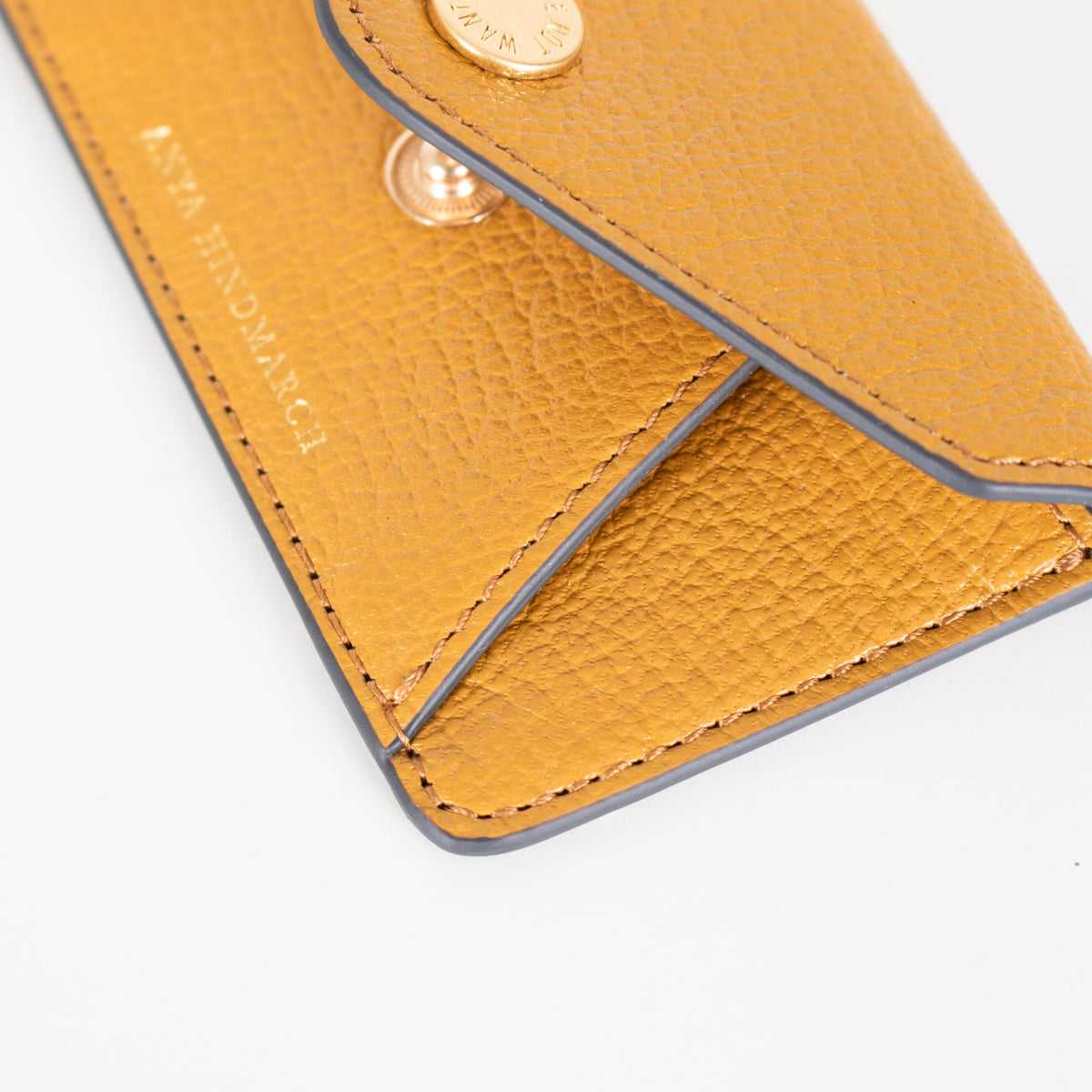 Anya Hindmarch Mustard Card Pouch for Phone