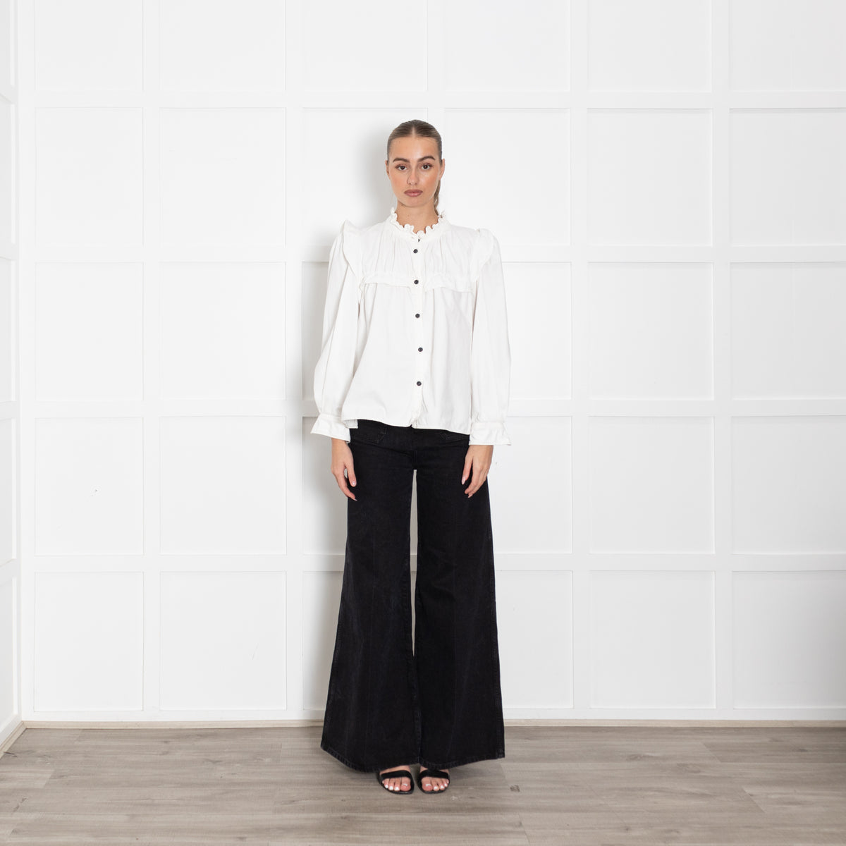 Marant Etoile Cream Idety Denim Shirt